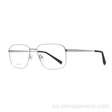 Gafas de marco de gafas ópticas de titanio unisex de alta gama alta